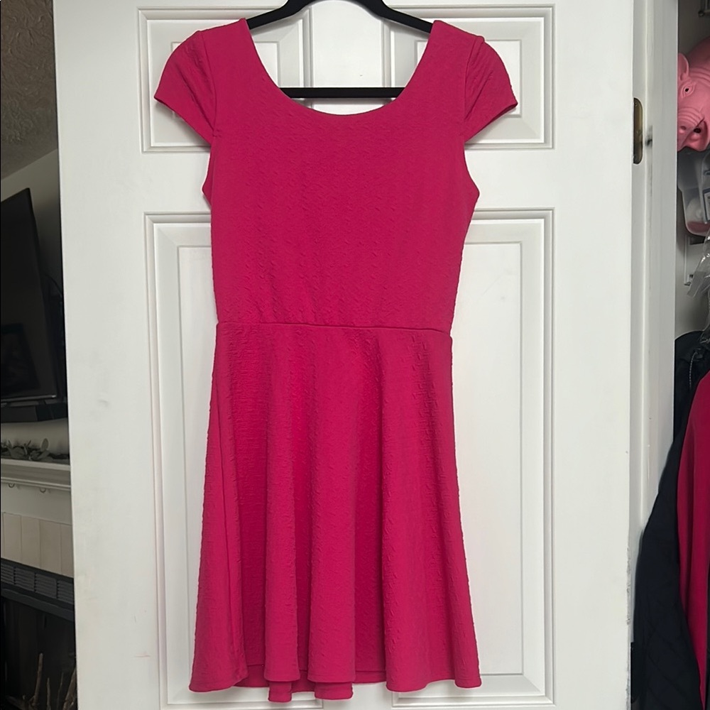Pink Cap Sleeve Dress